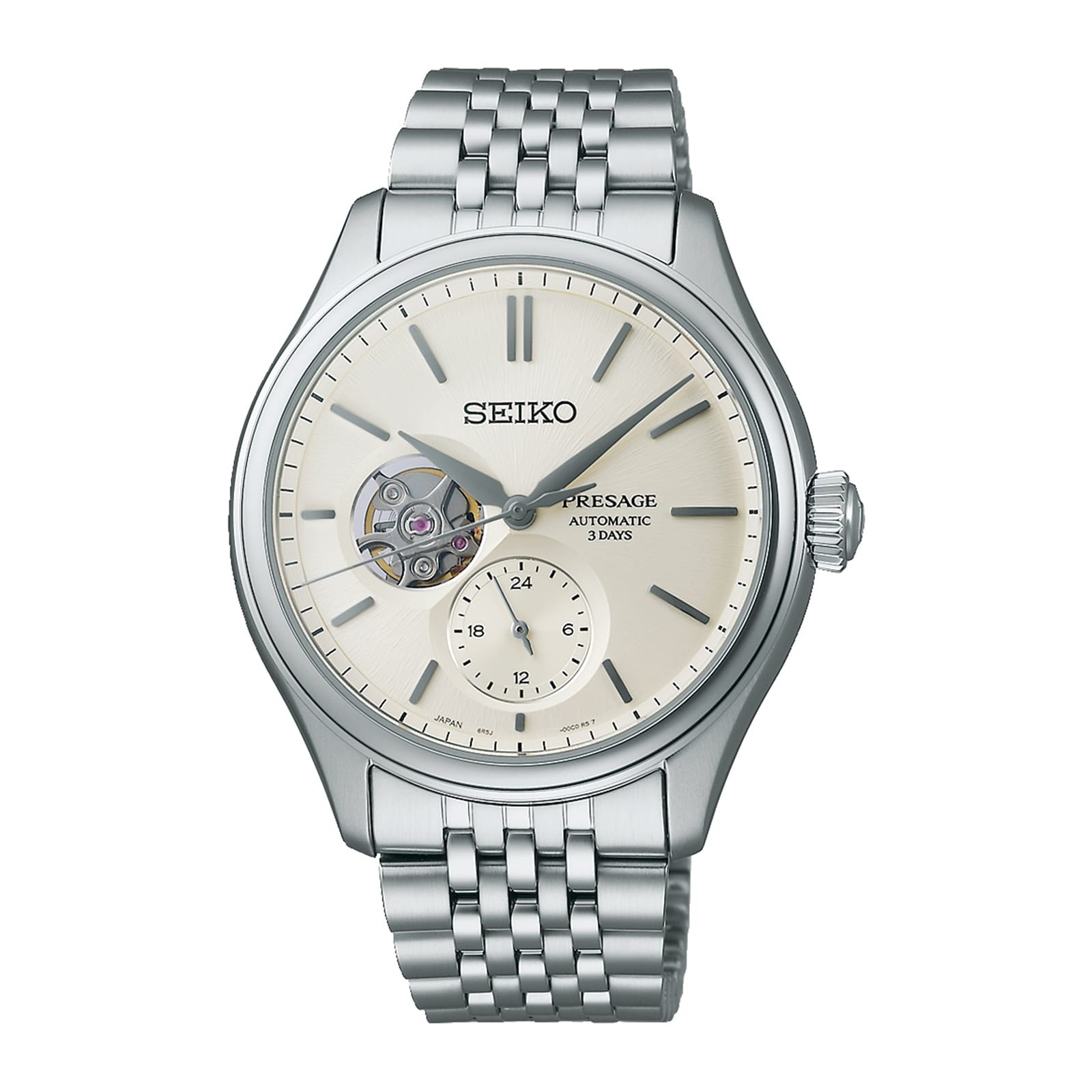 Seiko Presage Presage Classic Series Shiroiro Open Heart 40mm Mens Watch White