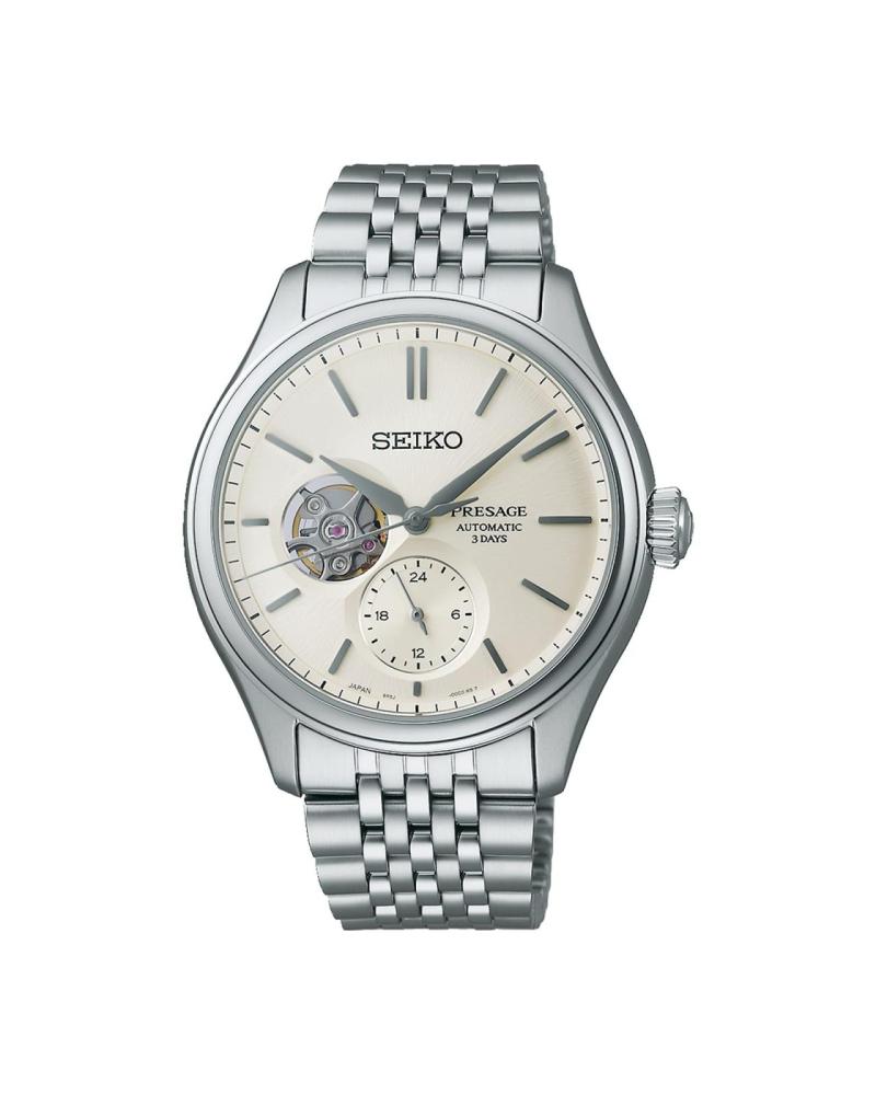 Seiko Presage Presage Classic Series Shiroiro Open Heart 40mm Mens Watch White