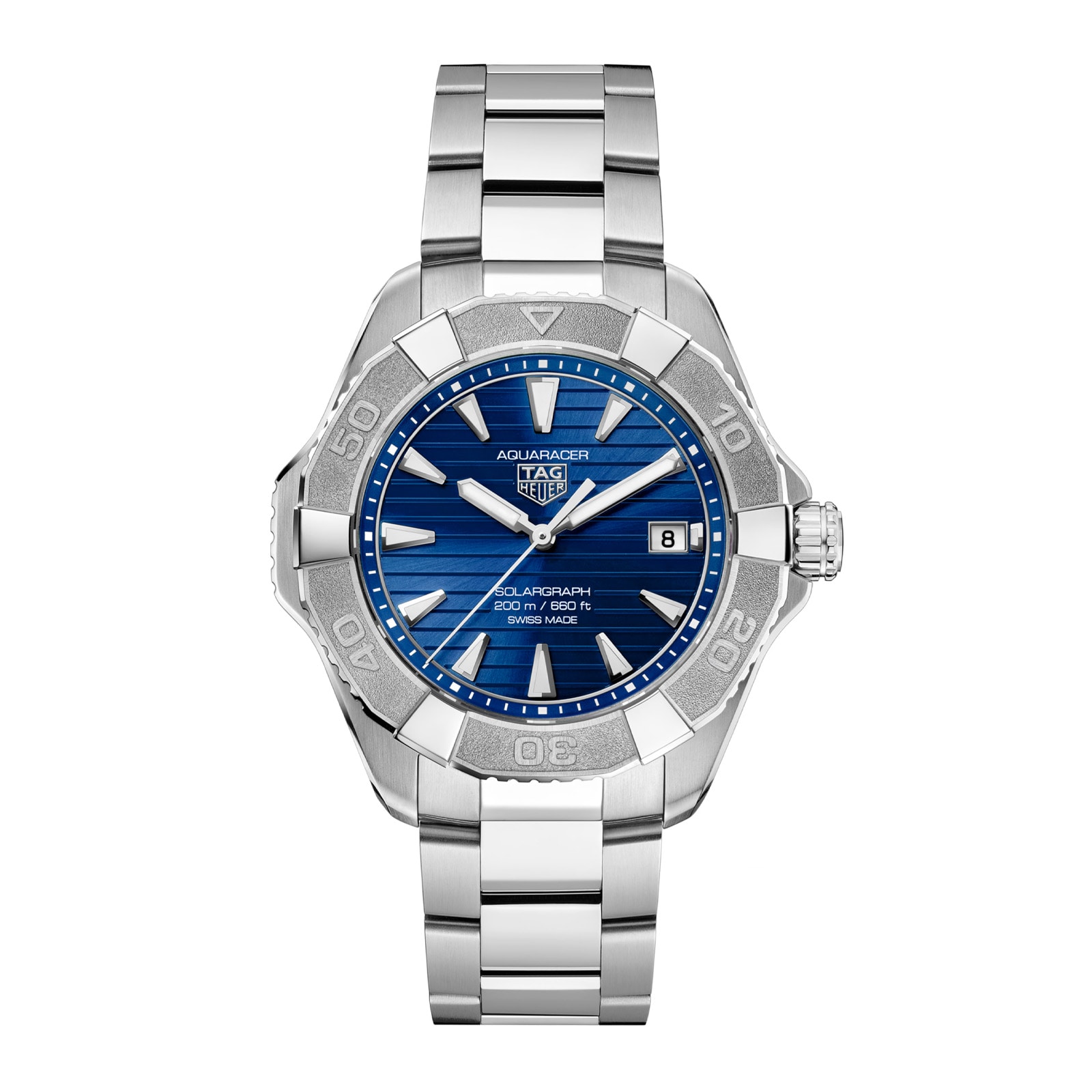TAG Heuer Aquaracer Professional 200 Solargraph 40mm Mens Watch Blue