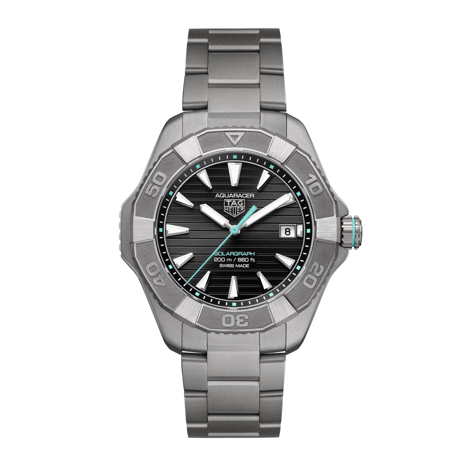 TAG Heuer Aquaracer Professional 200 Solargraph 40mm Mens Watch Black