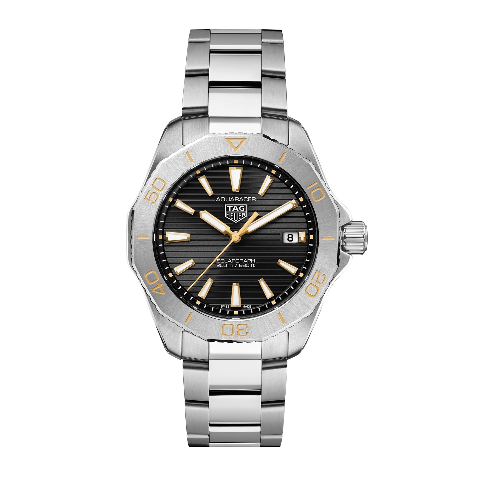 TAG Heuer Aquaracer Professional 200 Solargraph UK Limited Edition 40mm Mens Watch Black