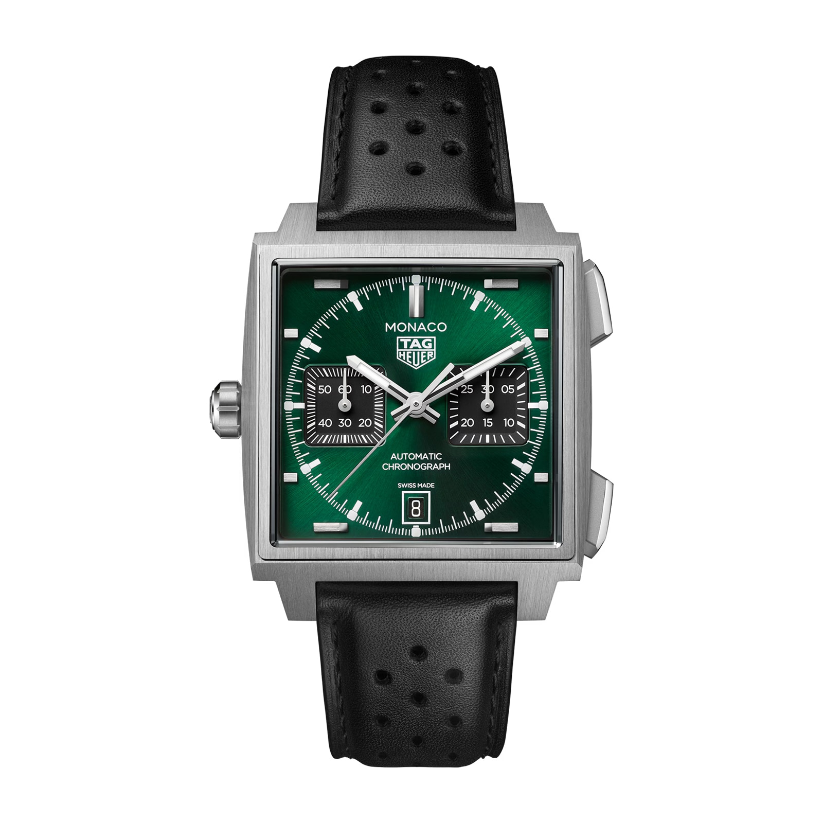 TAG Heuer Monaco Chronograph 39mm Titanium Mens Watch Green