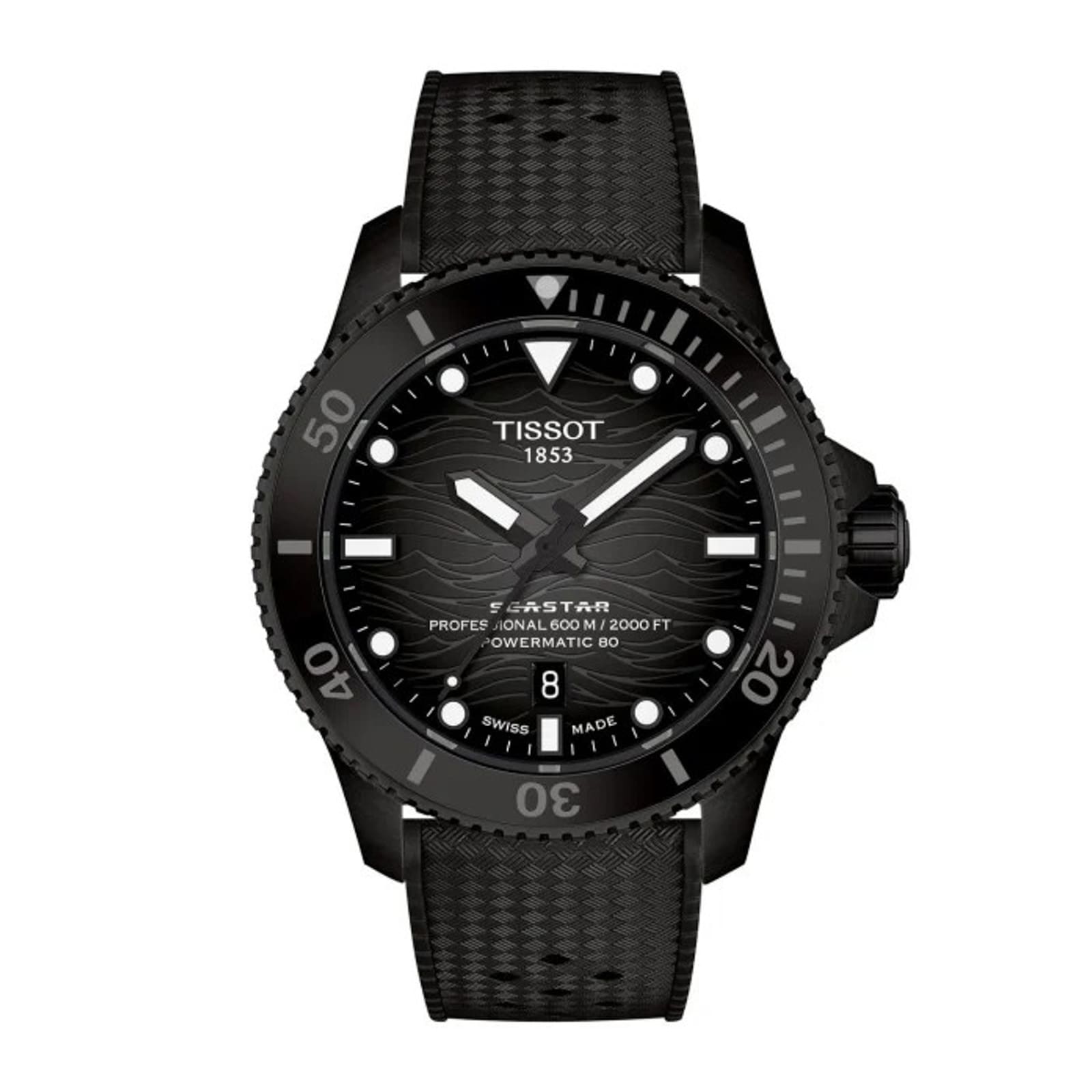 Tissot Seastar 2000 44mm Mens Watch Black