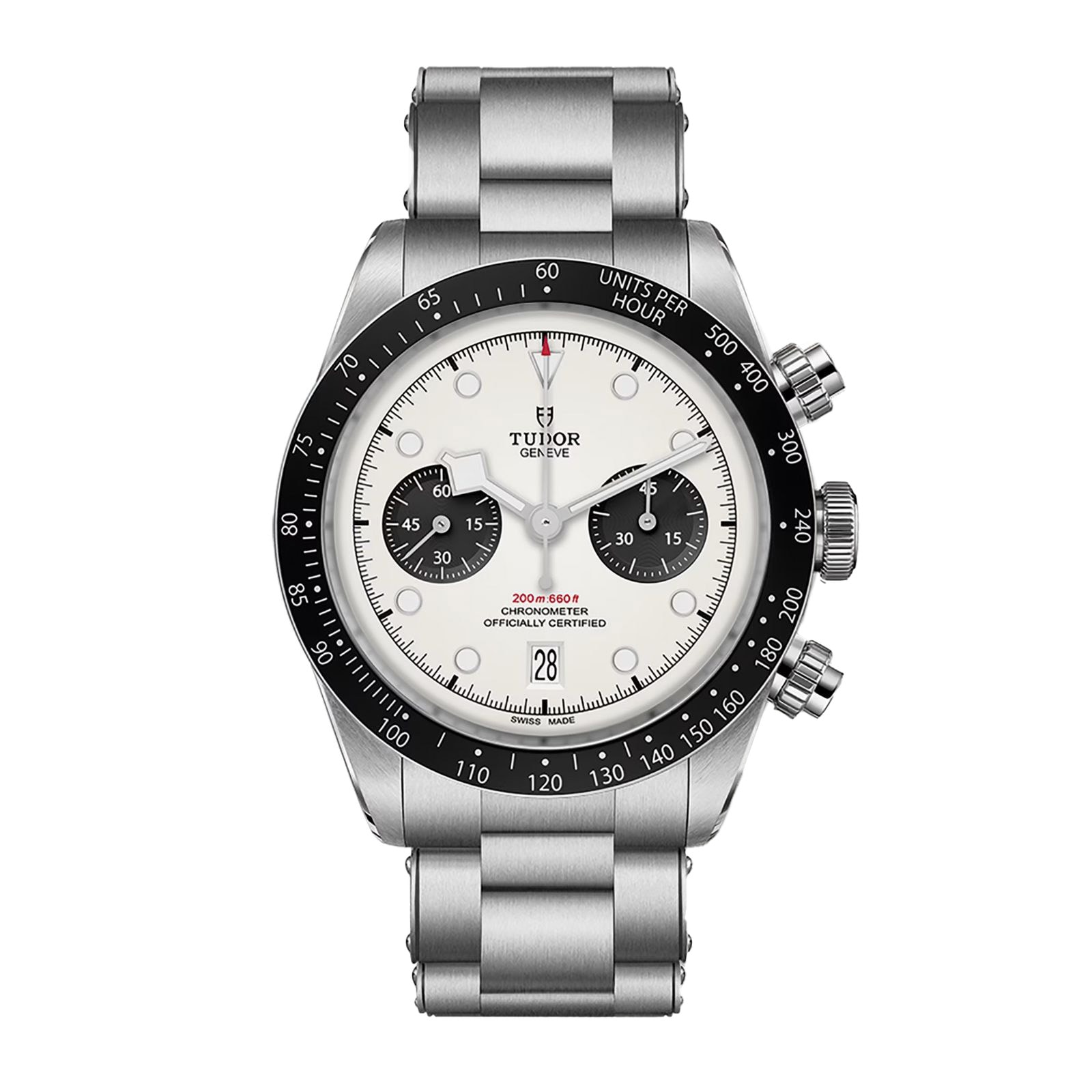 Tudor Black Bay Chrono 41mm Steel Case Steel Bracelet Opaline Dial