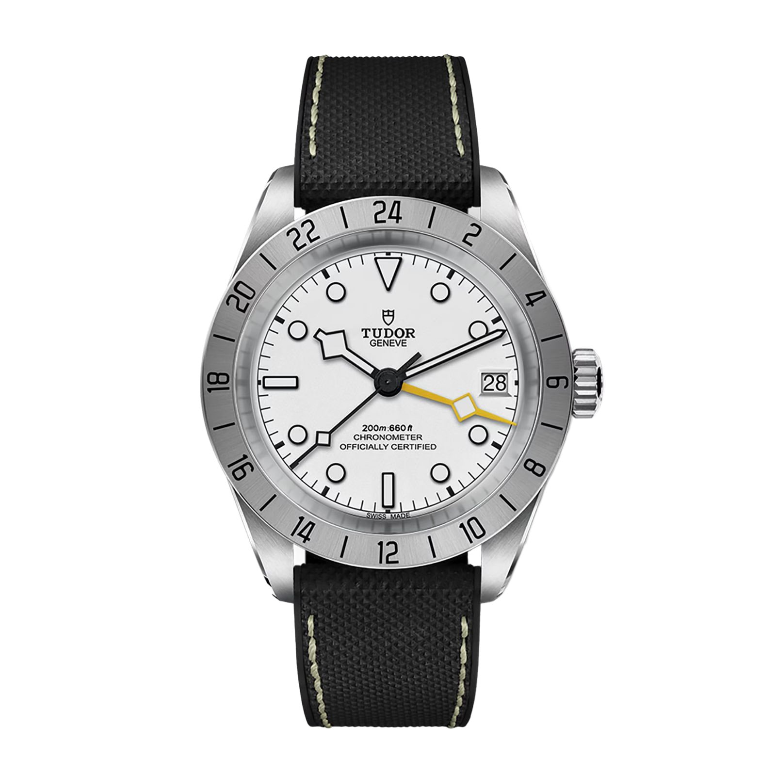 Tudor Black Bay Pro 39mm Steel Case Hybrid Rubber And Leather Strap