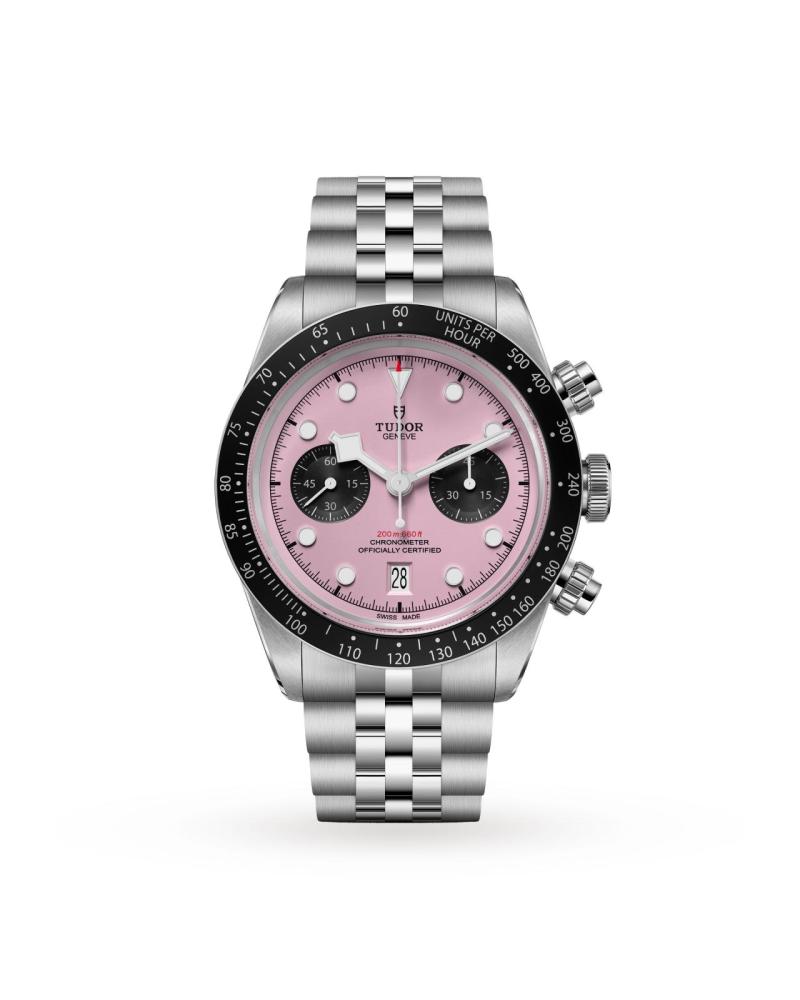 Tudor Black Bay Chrono 41mm Steel Case Pink Dial