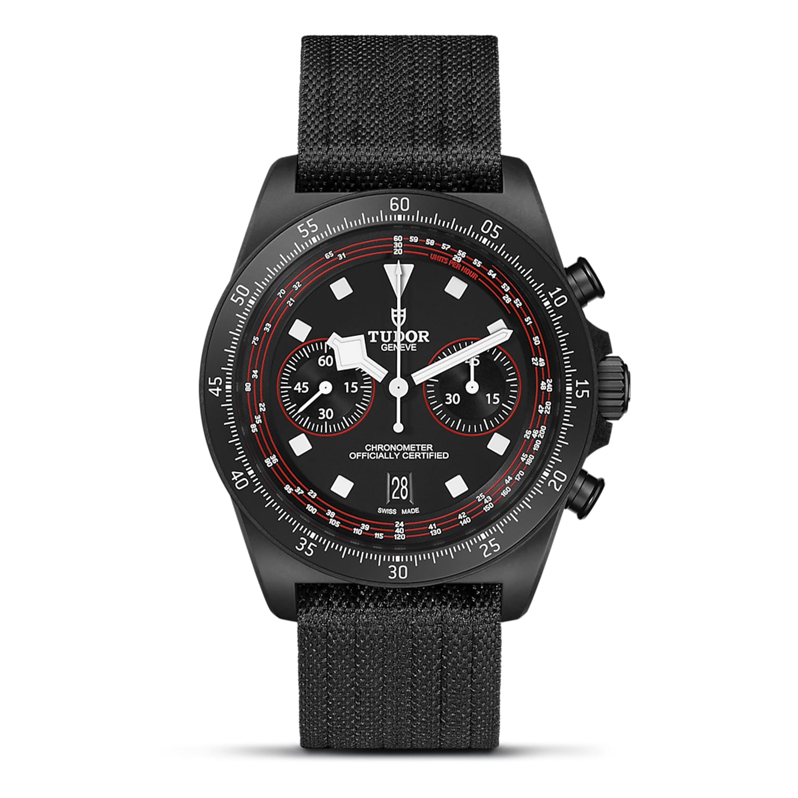 Tudor Pelagos FXD Chrono Cycling Edition 43mm black carbon composite case black fabric strap