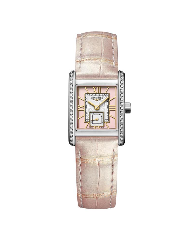 ExDisplay Longines Mini DolceVita 215mm X 29mm Quartz Ladies Watch Pink