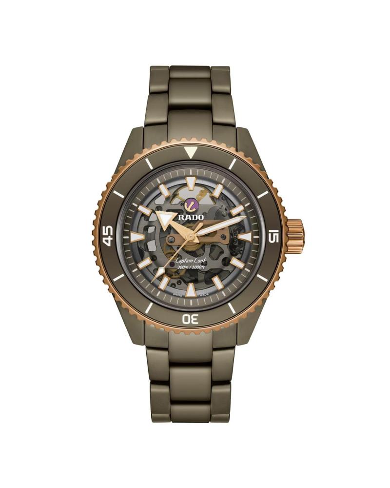 ExDisplay Rado Captain Cook HighTech Ceramic Skeleton 43mm Automatic Mens Watch