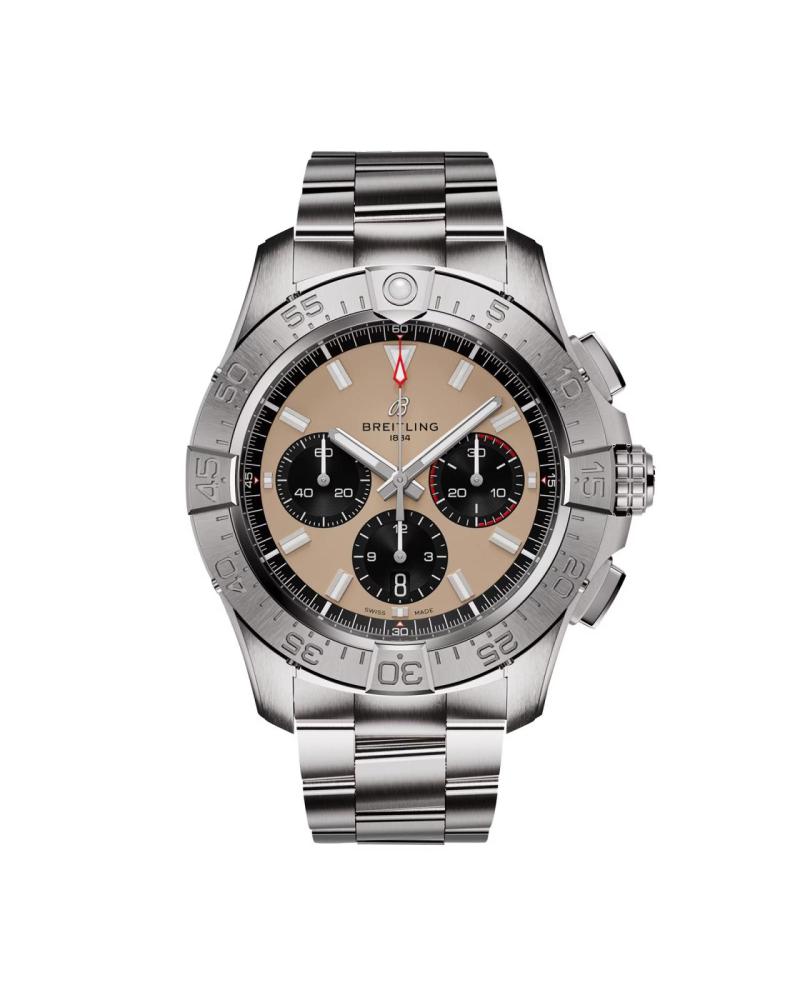 ExDisplay Breitling Avenger Chronograph B01 44mm Mens Watch Beige Stainless Steel