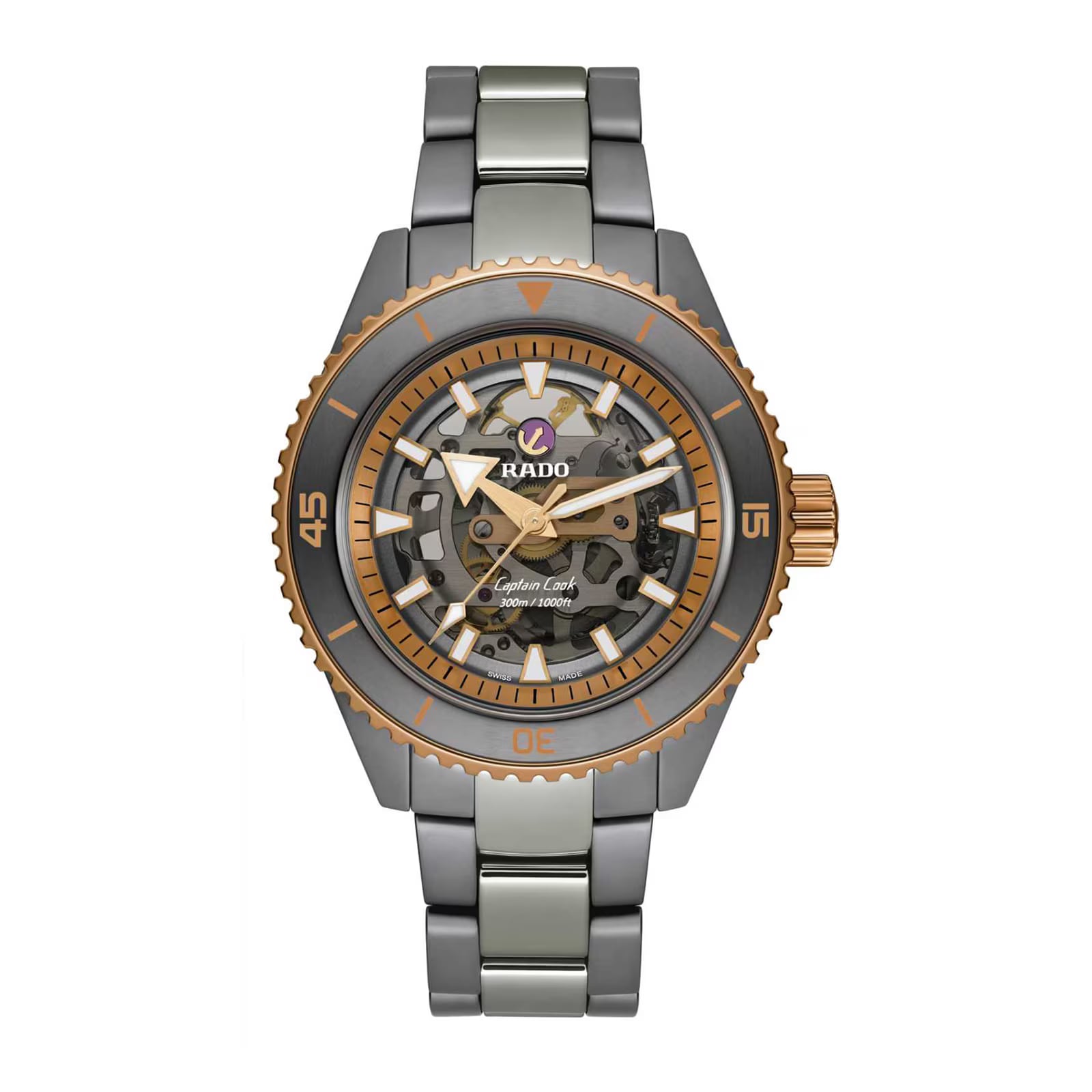 ExDisplay Rado Captain Cook Skeleton Dial 43mm HighTech Ceramic