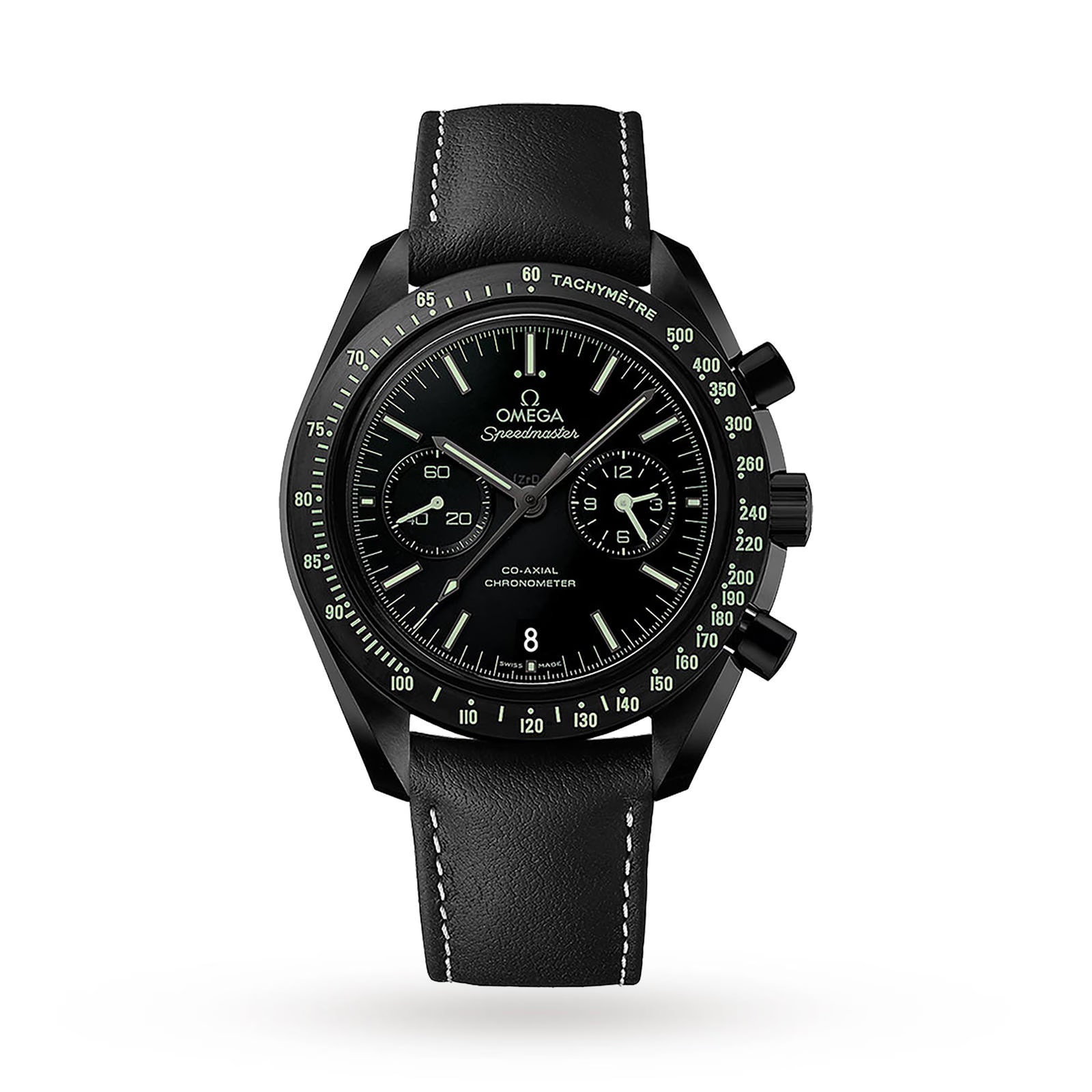ExDisplay Omega Dark Side Of The Moon CoAxail Chronograph Pitch Black 4425mm Automatic Mens Watch