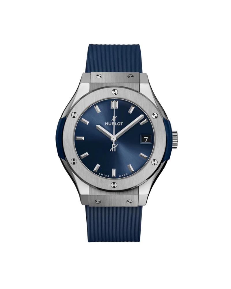 Hublot Classic Fusion Titanium Blue 33mm Ladies Watch