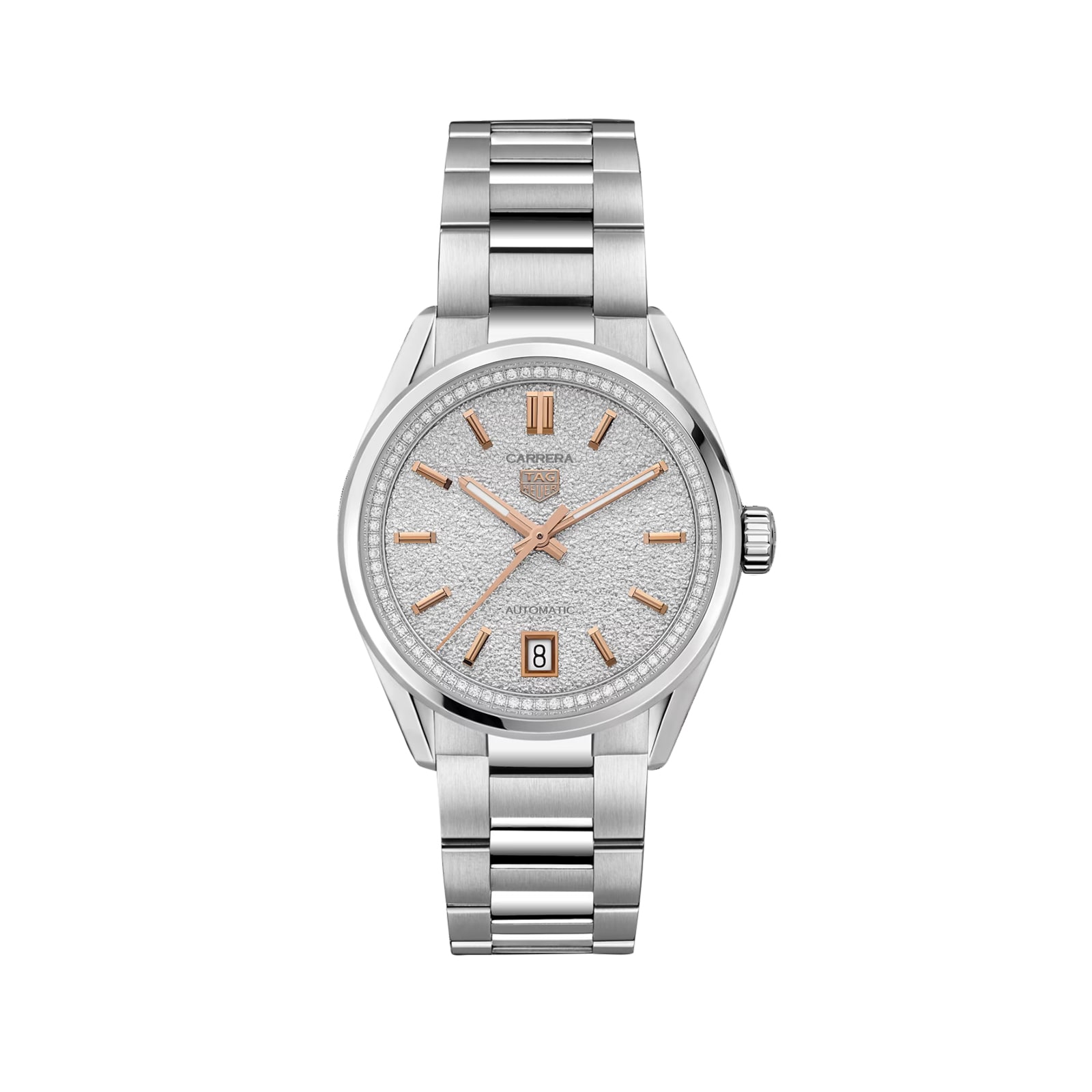 TAG Heuer Carrera 36mm Ladies Watch Diamonds Silver