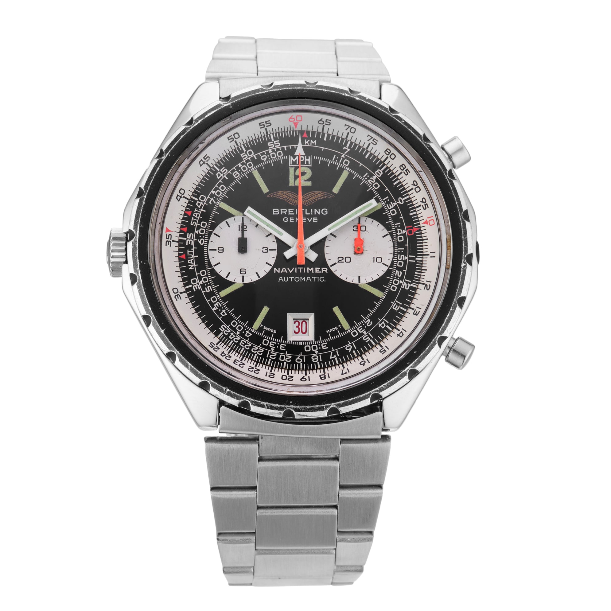 Vintage Breitling ChronoMatic Iraqi Air Force 48mm Stainless Steel