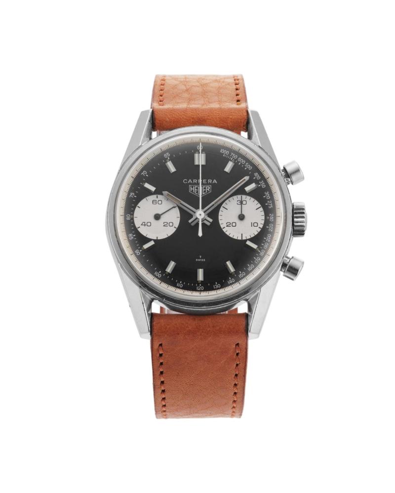 Vintage Heuer Carrera 1970s 36mm Stainless Steel