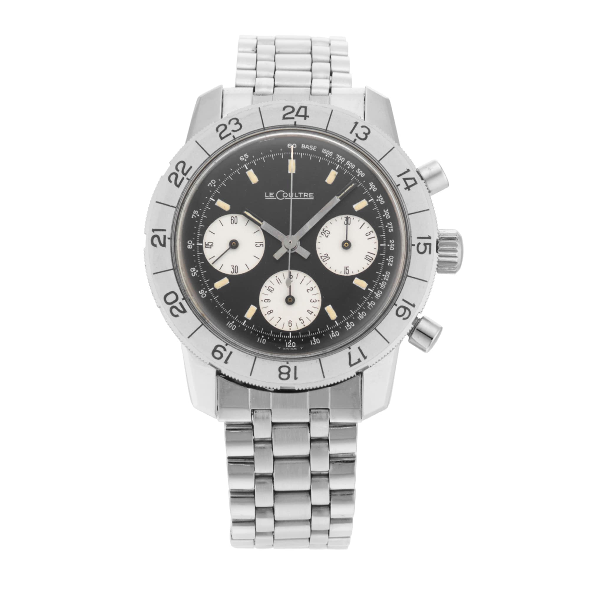Vintage JaegerLeCoultre Great White Shark Chronograph 1960s 405MM Stainless Steel