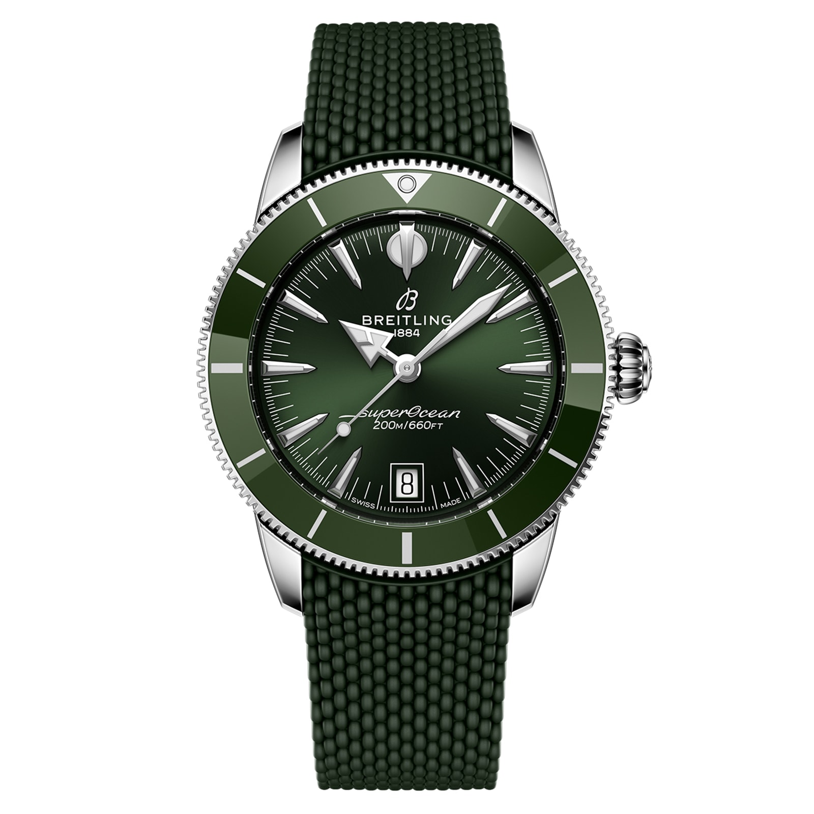 Breitling Superocean Heritage B31 Automatic 40mm Mens Watch Green Rubber