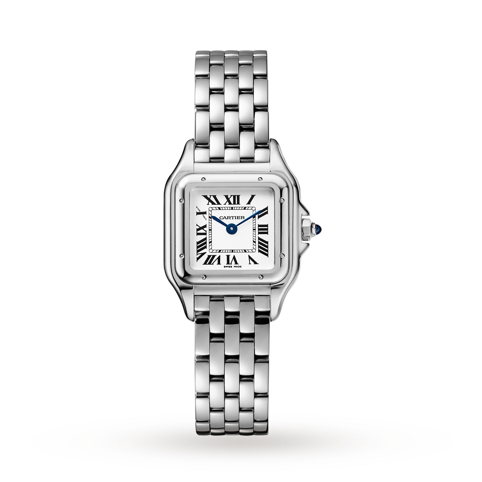 Panthegravere De Cartier Watch Small Model Quartz Movement Steel