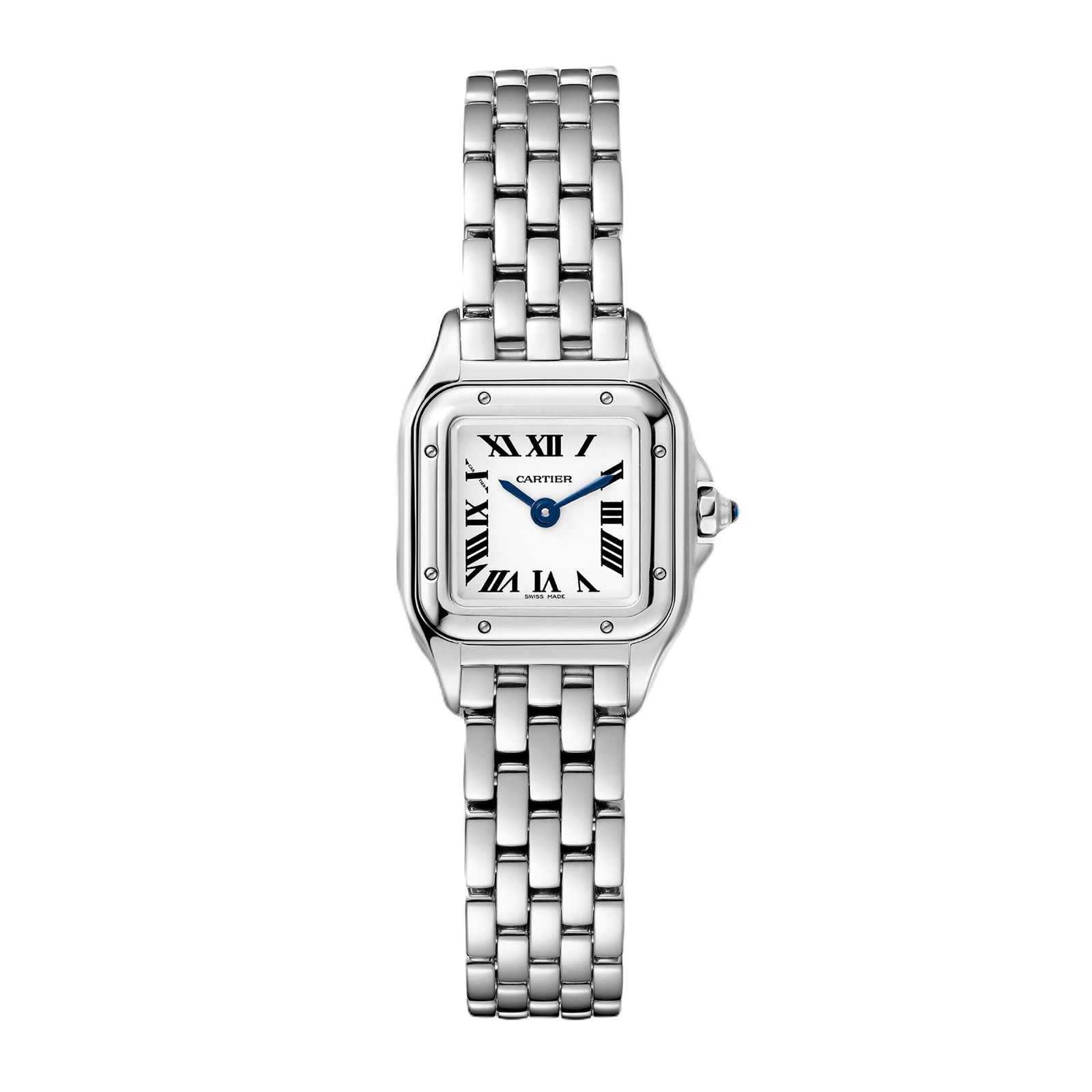 Panthegravere De Cartier Watch Mini Model Quartz Movement Steel