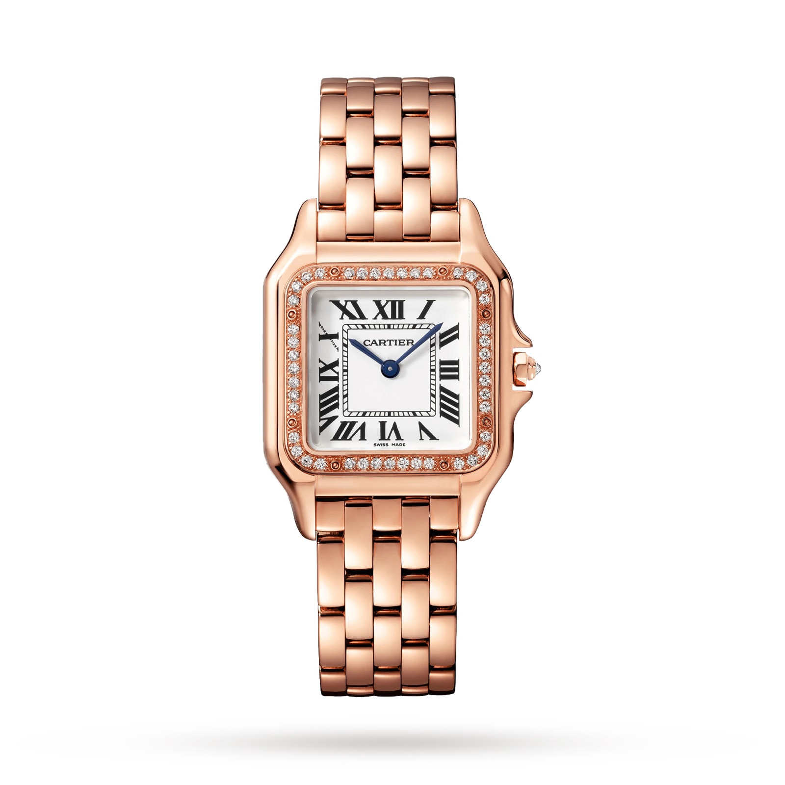 Panthegravere De Cartier Watch Medium Model Quartz Movement Rose Gold