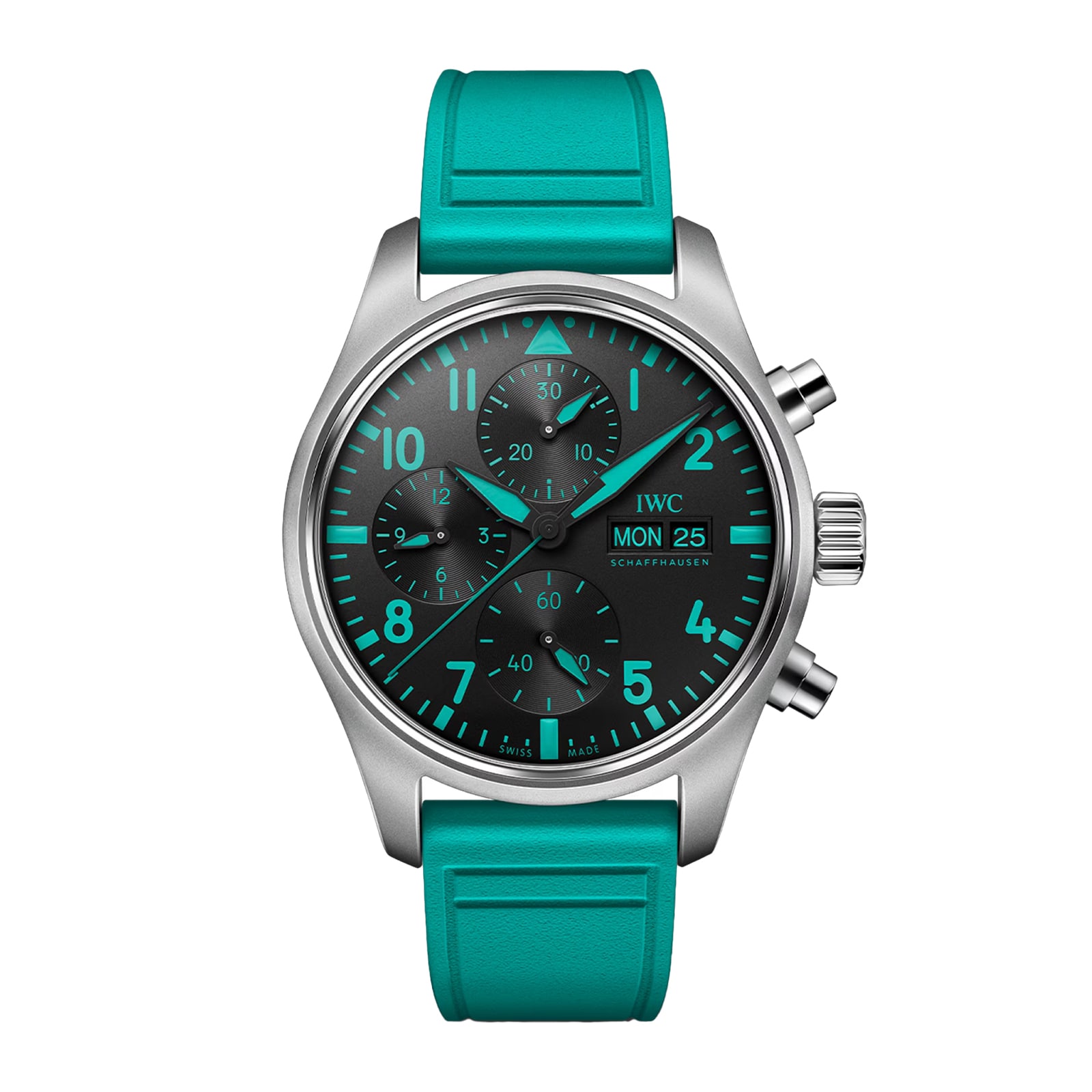 IWC Pilot Chronograph Mercedes AMG Petronas Formula One Team 41mm Mens Watch Black