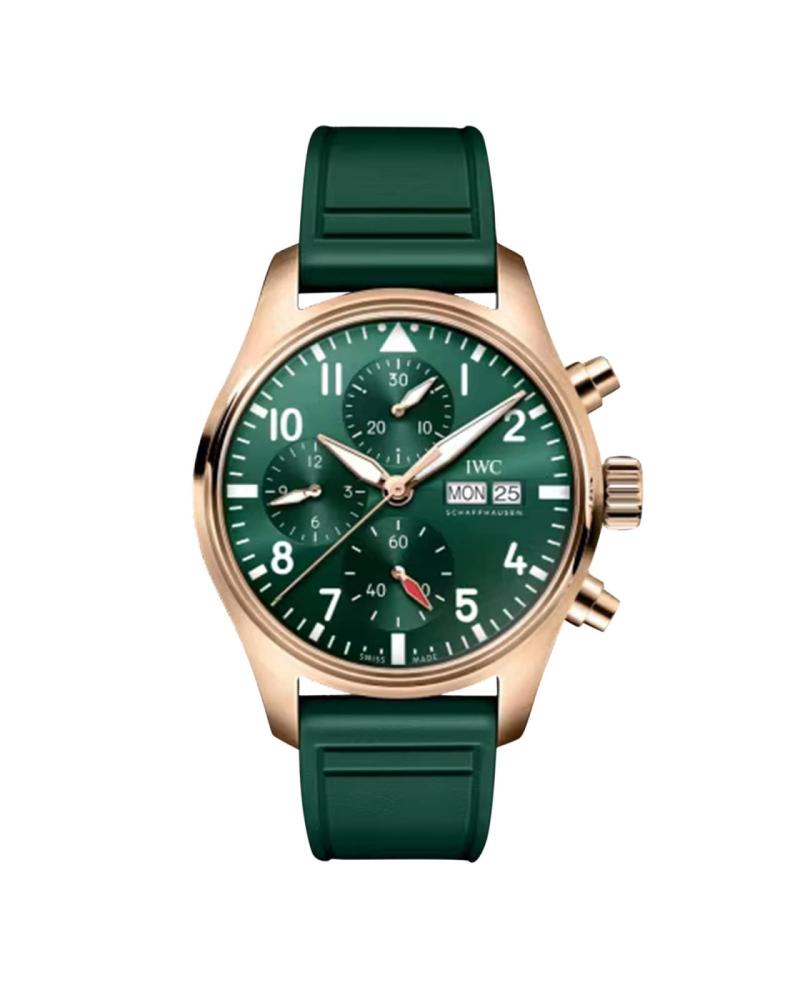 IWC Pilot Chronograph 41mm Mens Watch Green