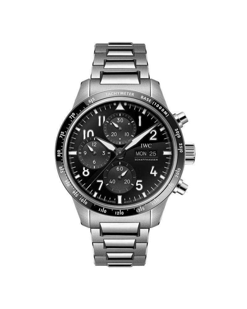 IWC Pilot Performance Chronograph 41mm AMG Mens Watch Black Titanium