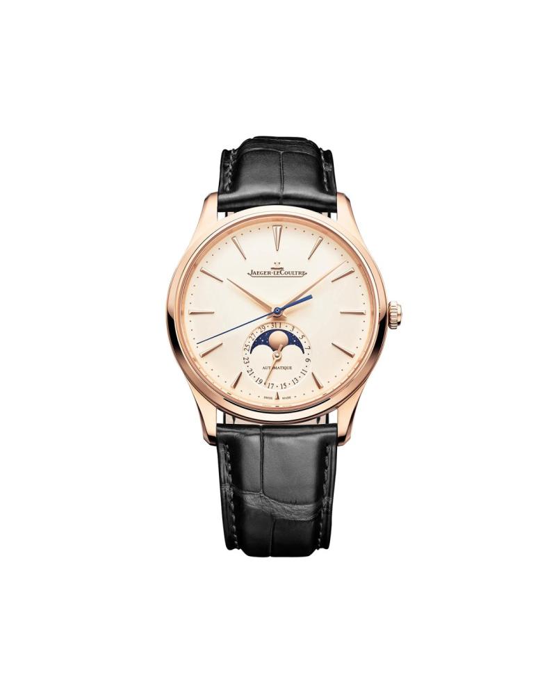 JaegerLeCoultre Master Ultra Thin Moon 39mm Mens Watch Cream