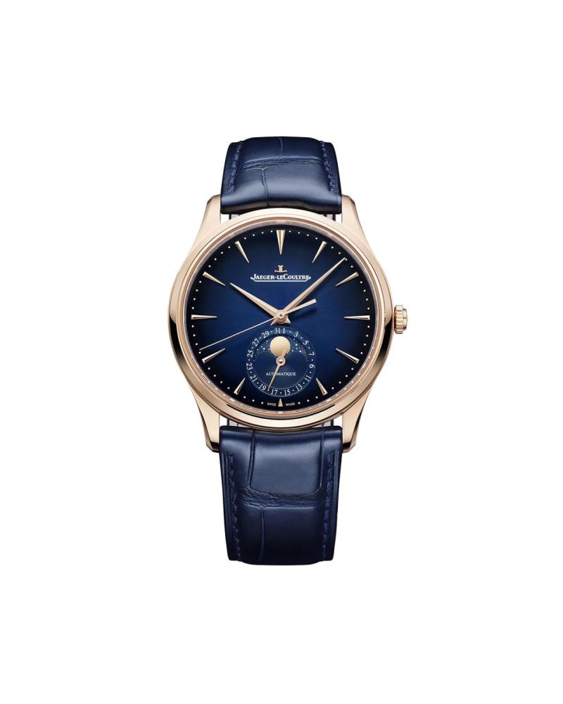 JaegerLeCoultre Master Ultra Thin Moon 39mm Mens Watch Navy