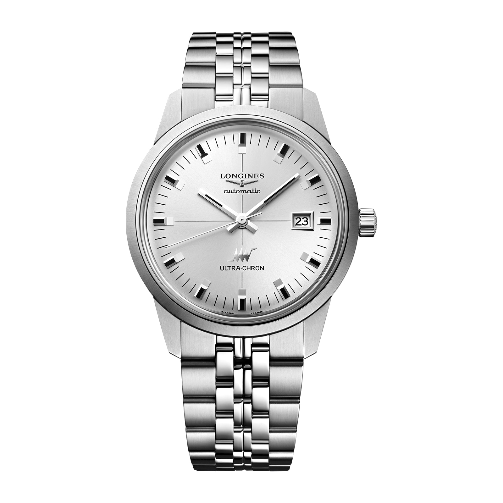 Longines UltraChron Classic 40mm Mens Watch Silver