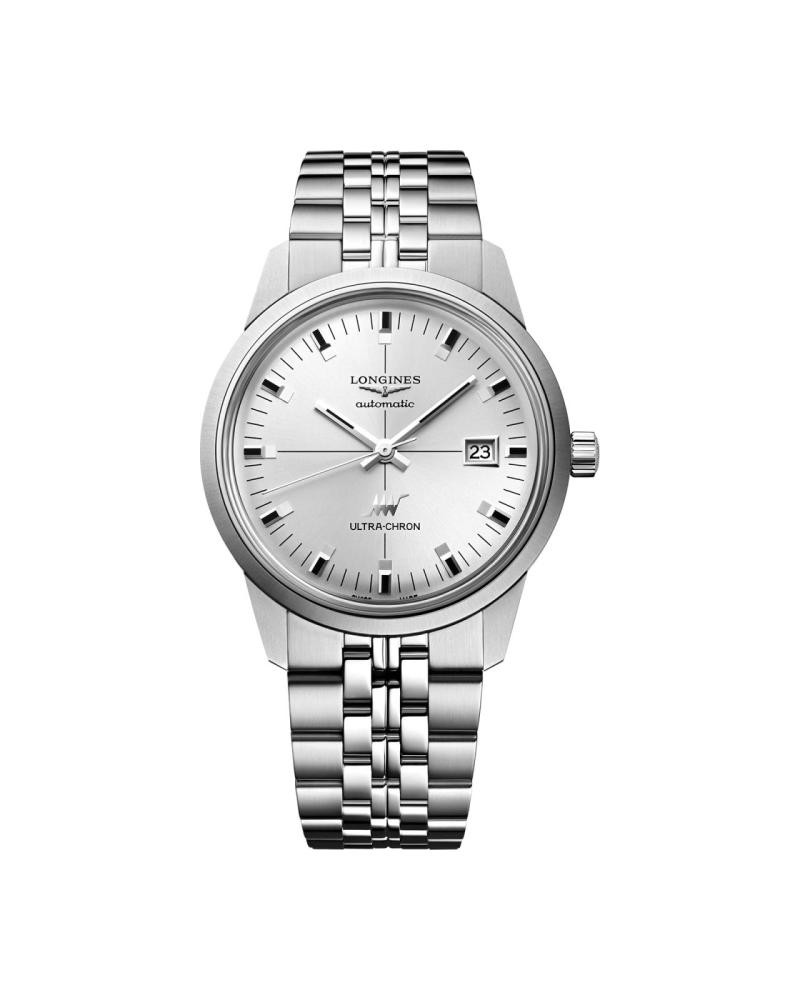 Longines UltraChron Classic 40mm Mens Watch Silver