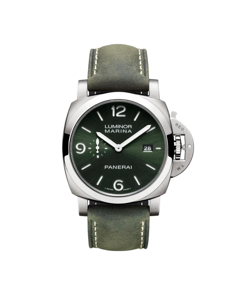 Panerai Luminor Marina Titanio 44mm Mens Watch Green